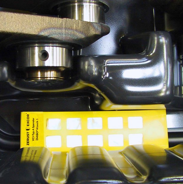 Metal part with Excor VCI dispenser